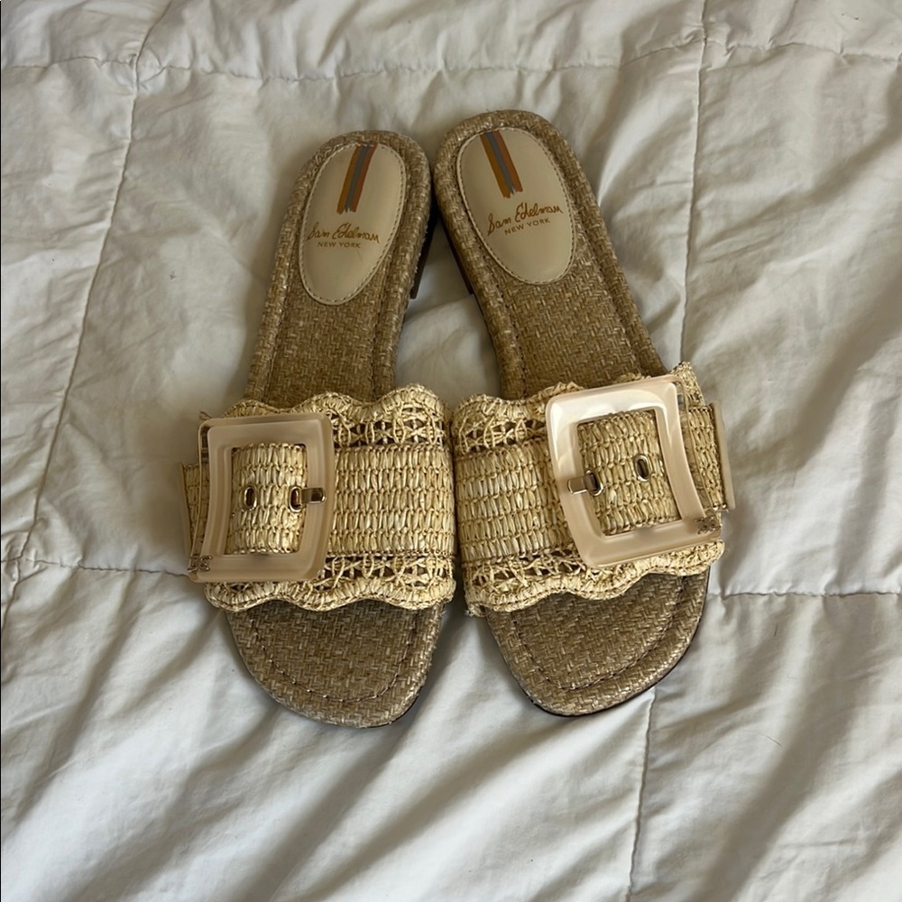 Sam Edelman Women's Gold Slide Sandals